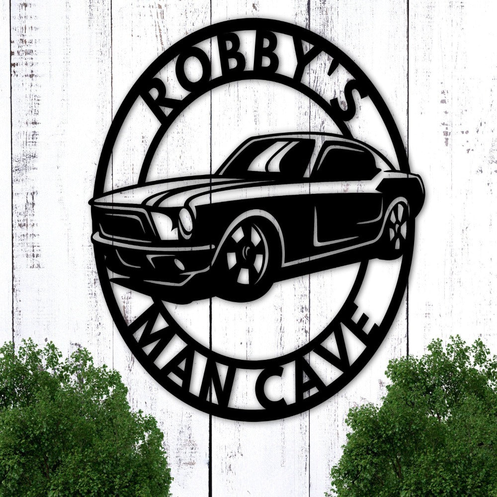 Personalized Car Metal Man Cave Sign