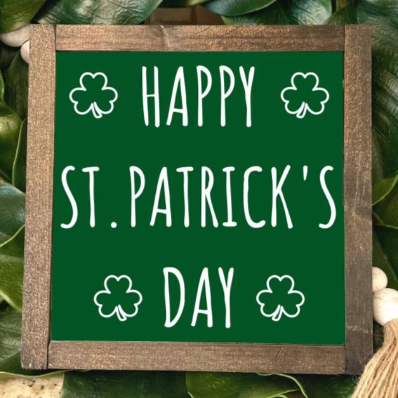 Happy St Patricks Day Small Wood Sign