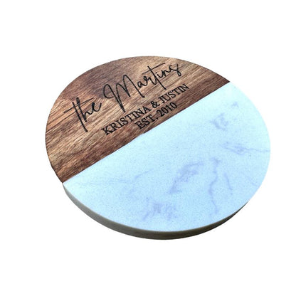 Marble Wood Coasters