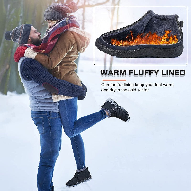 Women's Winter Snow Boots Fur Lined Warm Ankle Boots Slip On Shoes for Women